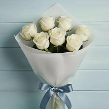 Букет 7 Белых роз Эдлесс Лав #REPLACE_PRED# Середниково