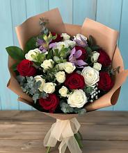 Букет цветов из:  Розы и Альстромерии #REPLACE_PRED# Середниково