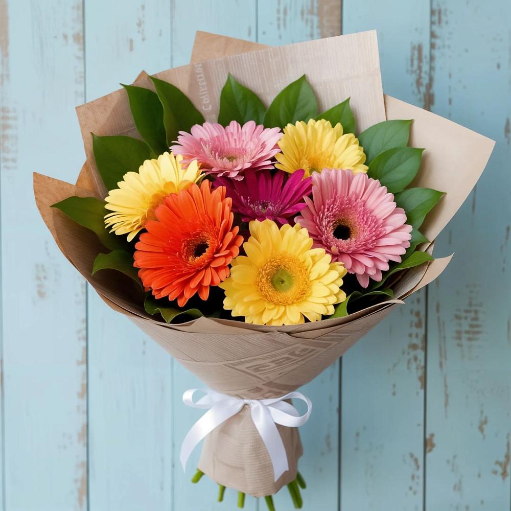 Букет цветов из: Герберы в Середниково