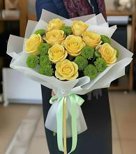 Букет цветов из:  Хризантемы и Розы в Середниково