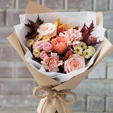 Букет цветов из:  Гвоздики, Хризантемы и Розы в Середниково