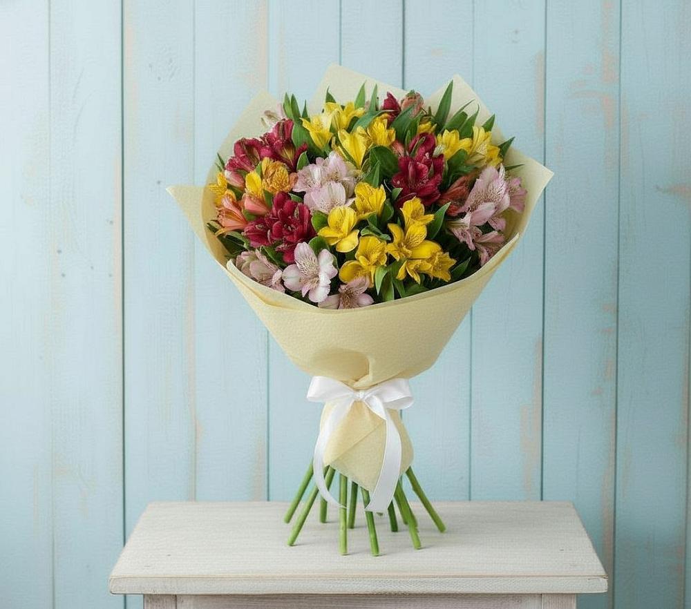 Букет цветов из: Альстромерии в Середниково