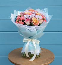 Букет цветов из:  Хризантемы и Розы в Середниково