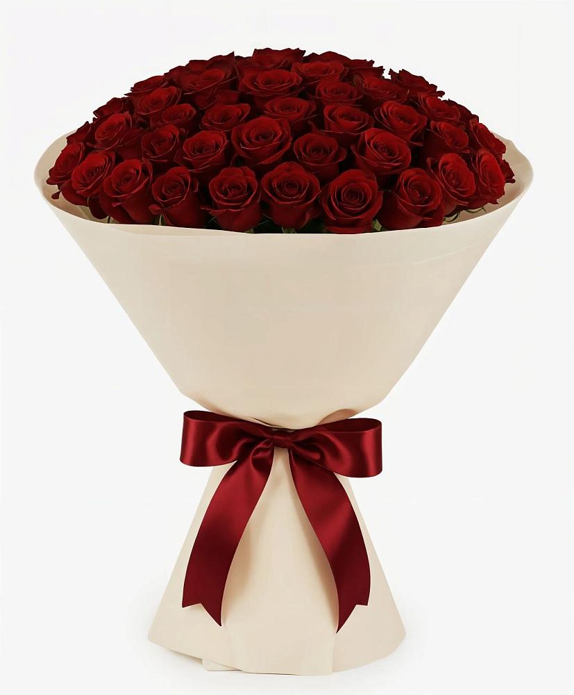 Букет 101 Бордовая роза Блэк Бакарра в Середниково