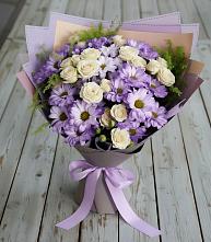 Букет цветов из:  Хризантемы и Розы #REPLACE_PRED# Середниково