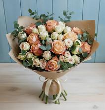Букет цветов из:  Альстромерии и Розы #REPLACE_PRED# Середниково